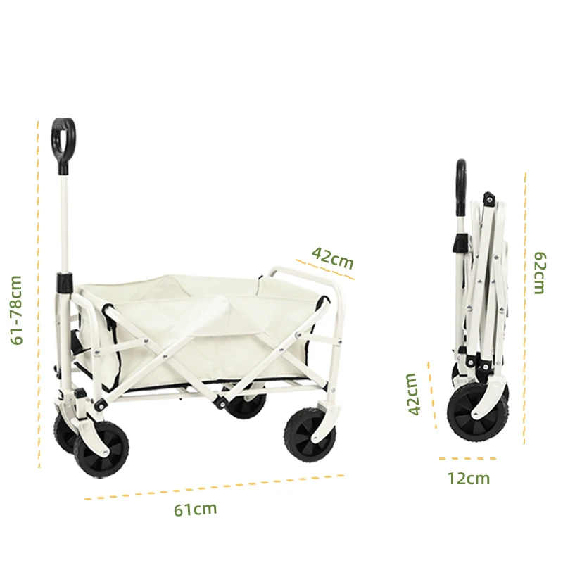 

Wholesale Large Capacity Folding Steel Folding Cart Waterproof Folding Truck Closed Transportation Trolley OEM shopping cart