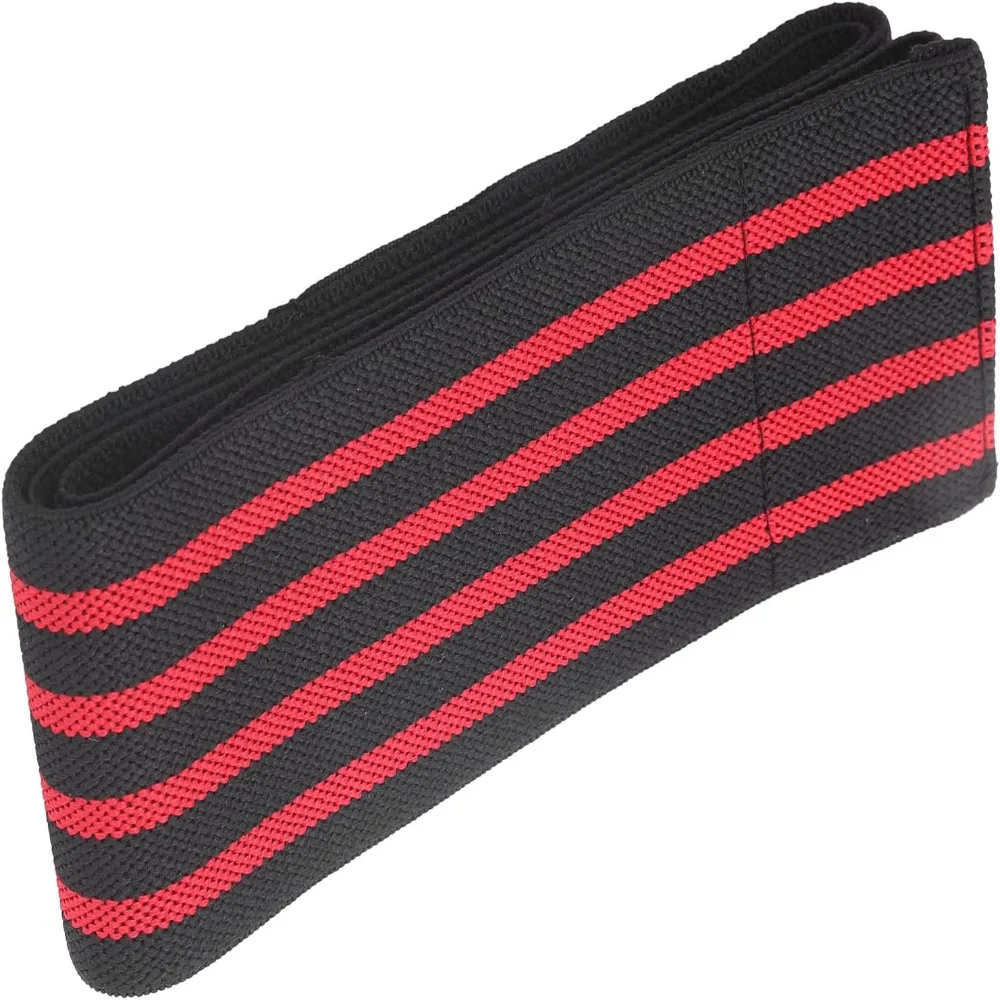 Adjustable Straps Elbow Compression Bandage Elastic Material Professional Grade Elbow Support Wrap Black And Red Stripes