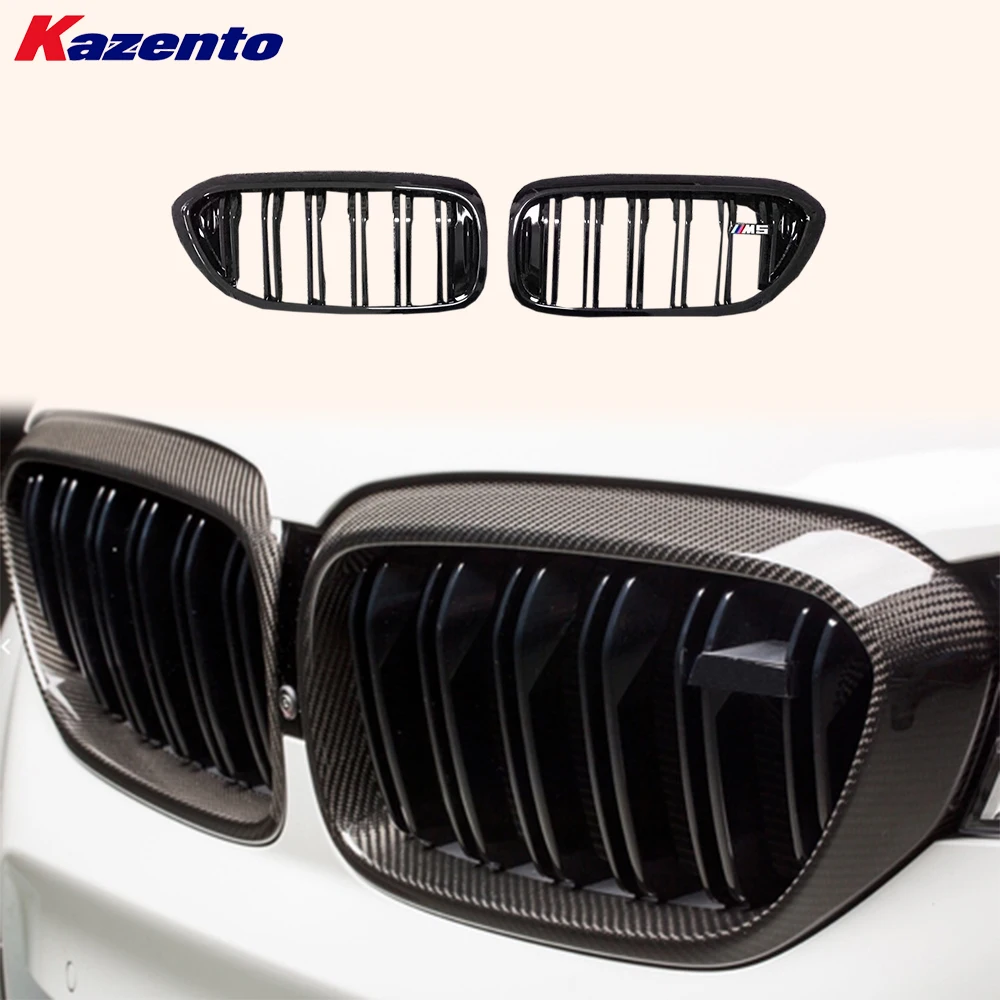 

For BMW 5 Series G30 2018-2024 Sedan Carbon KZ Style Front Center Grille Cover