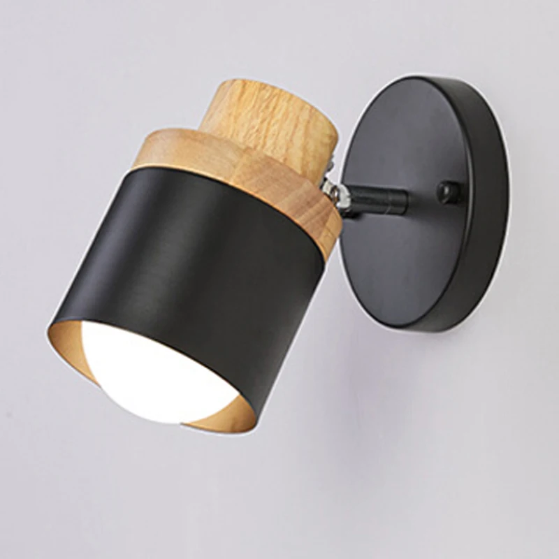 

Wooden Wall Light LED Wall Sconce Lighting For Bedroom Living Room Aisle Balcony Corridor Modern Angel Adjustable Wall light