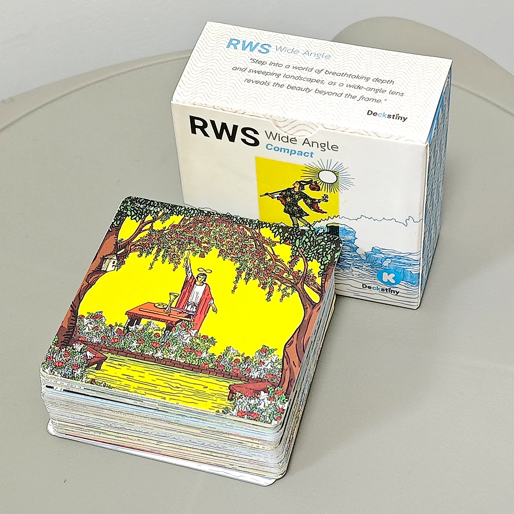 

RWS Wide Angle Tarot, 78 Pcs Cards + 2 Specials Frame Cards Printed on 350GSM Double-embossed Cardstock 7*7cm