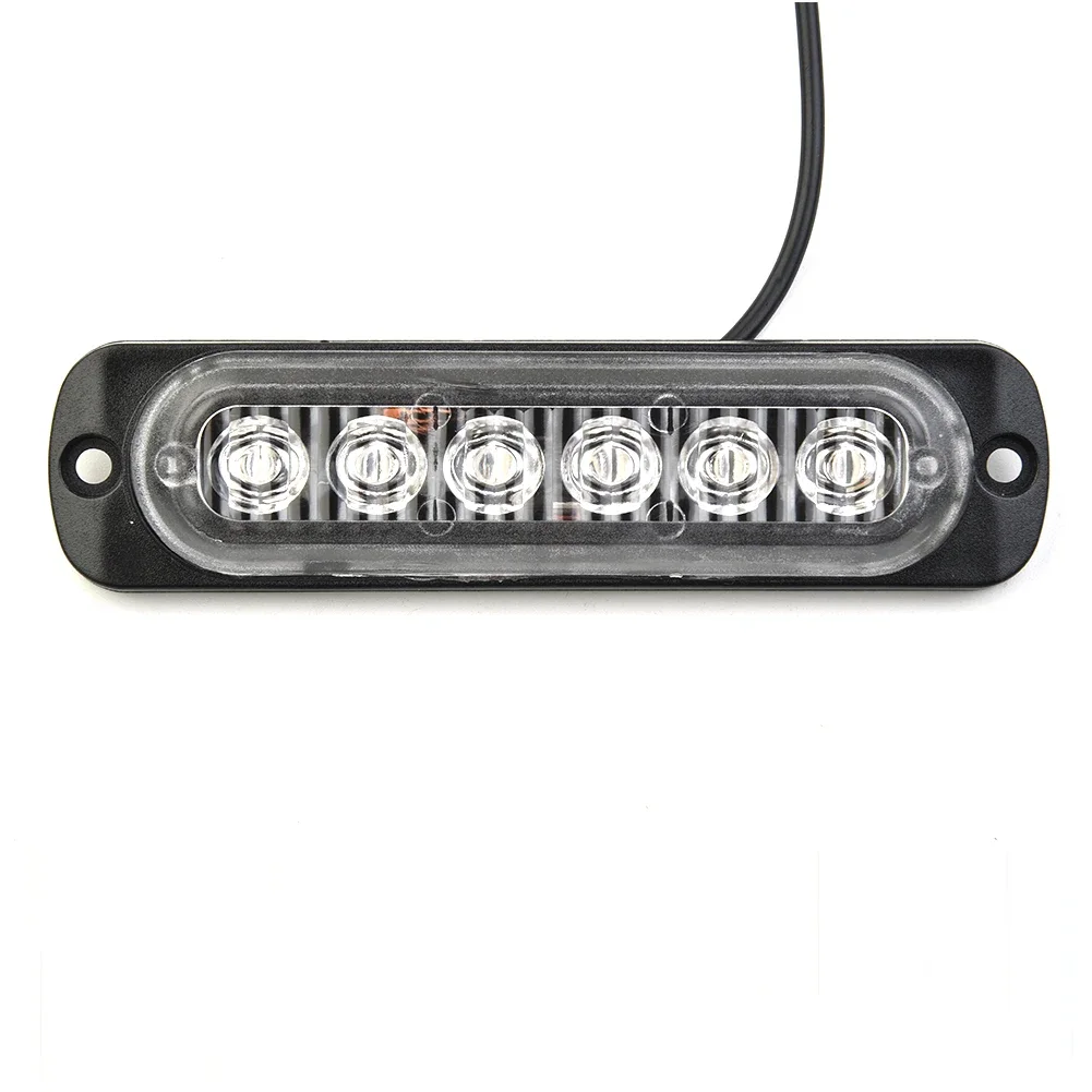 Car Light Strobe Lights Beacon Red Replacement Set Super Bright 12V-24V DC Transparent 18W Ultra Thin 333mA Car