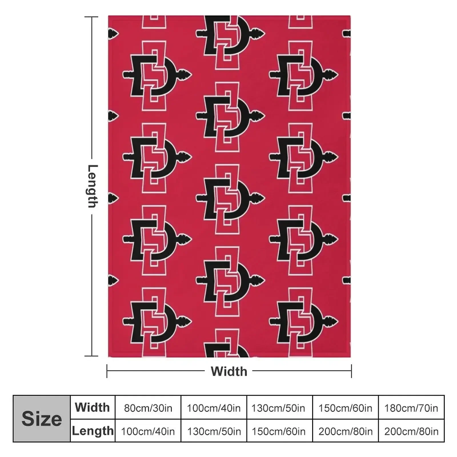 The San Diego State Aztecs baseball icons Throw Blanket Bed Sleeping Bag Flannel Fabric Vintage Blankets