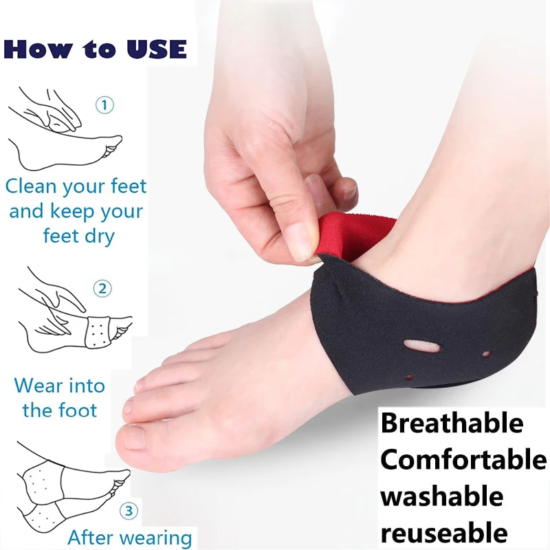 Pexmen 2Pcs/Pair Heel Cushions Cups for Achilles Bursitis Cracked Spur Foot Plantar Fasciitis Pain Relief Heel Protector Pads