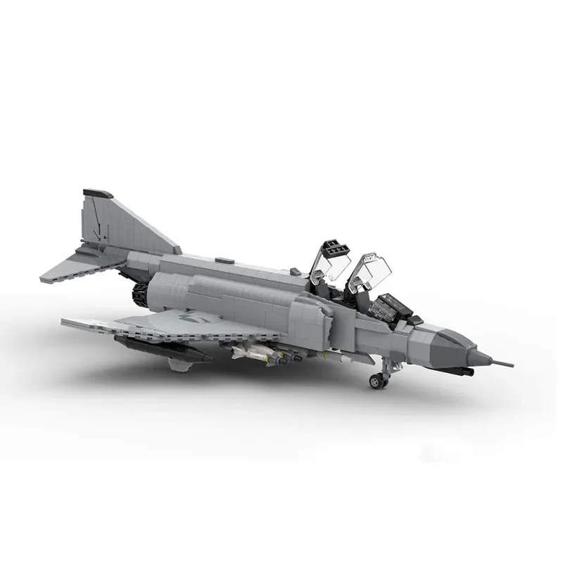 Moc Bausteine Militär Flugzeug Modell F-4F Kämpfer Technologie Modulare Bausteine Geschenk Weihnachten Spielzeug DIY Set Montage