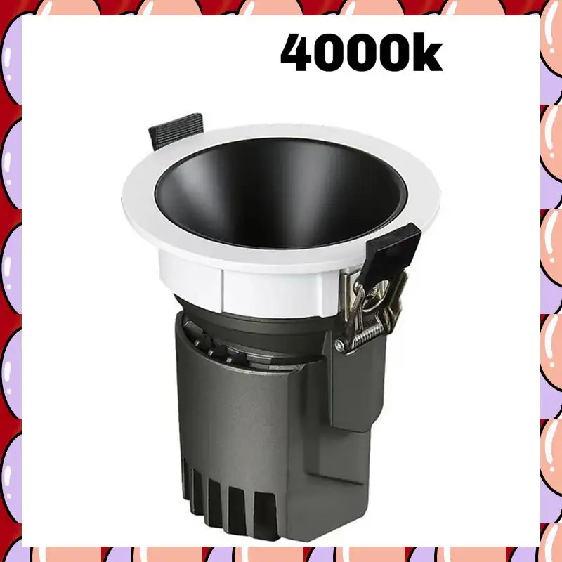 

A72Z Deep Anti-Glare LED COB Spotlight 25W Dimmable Recessed Downlight Aluminum For Homes Store Lighting 4000K