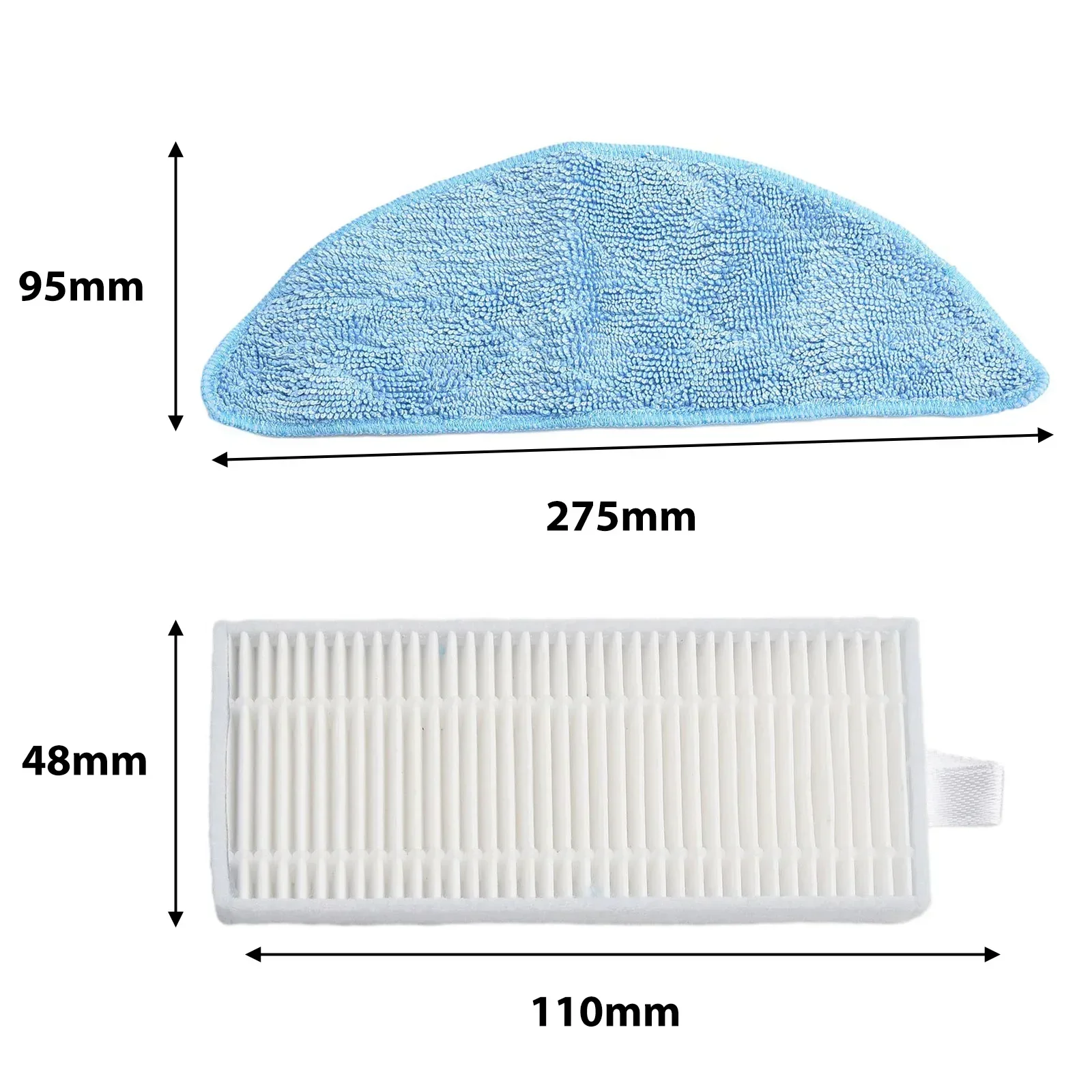 1 set zijborstelfilter dweildoek voor Conga Eternal Max Ultimat Titanium Vital stofzuigeronderdelen