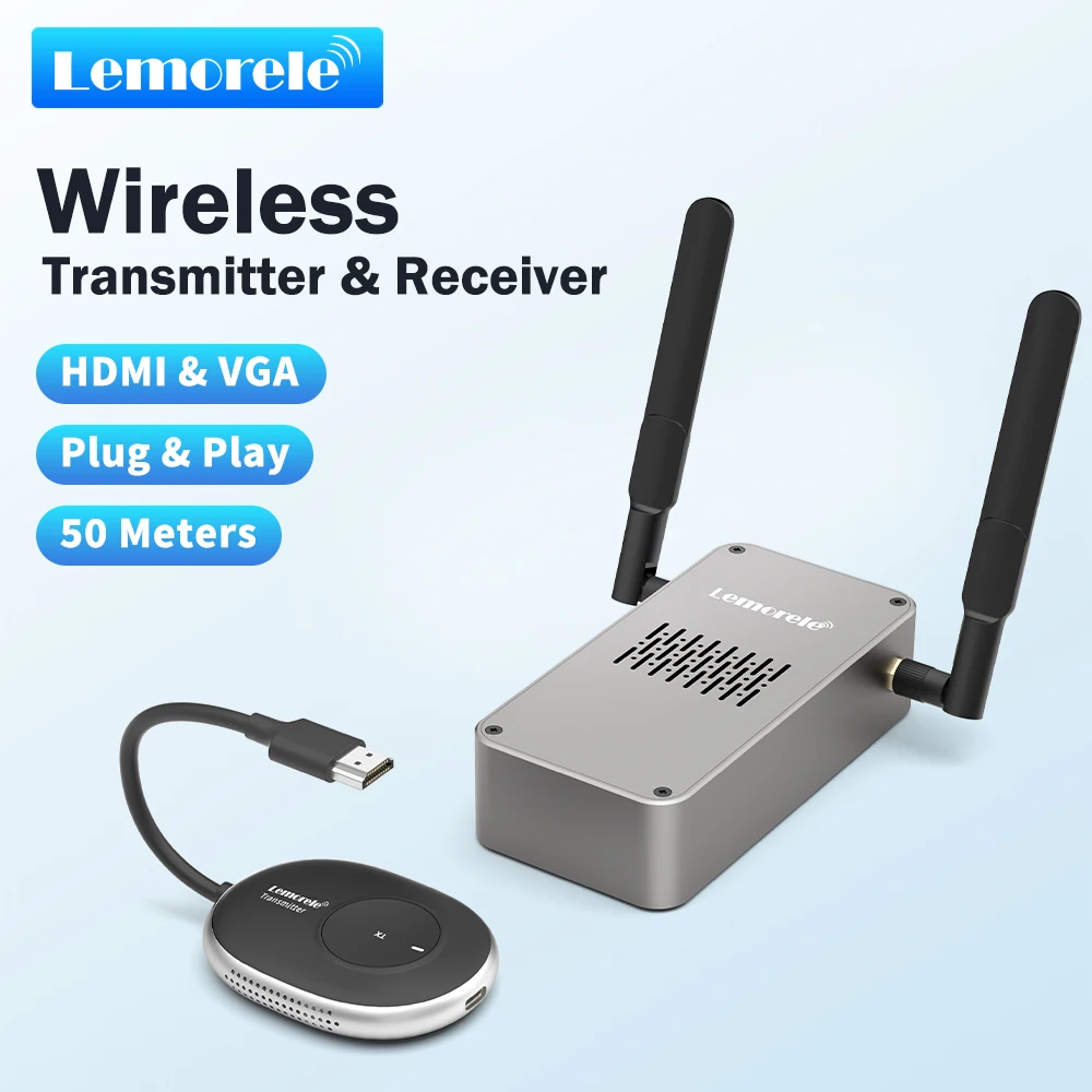 Lemorele Wireless HDMI Sender & Empfänger Extender Kit Video Transceiver Display Adapter Dongle für PC TV Monitor Projektor