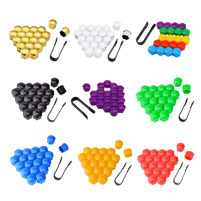 

20pcs 17mm 19mm 21mm Wheel Nut Bolt Head Cover Cap Protective Bolt Caps Exterior Decoration Protecting Bolt Rims Screws Plugs