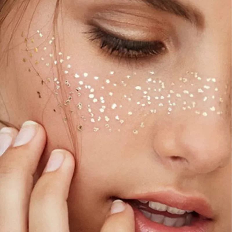 Sexy Sun Moon Star Temporary Tattoo Gold Face Waterproof  Freckles Makeup Stickers Eye Decal Women Party Body Arm Art