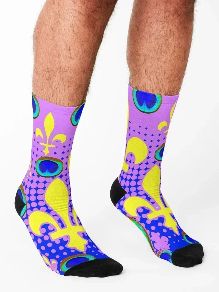 Рисунок 3 - Носки с рисунком LILAC-BLUE FLEUR DE LYS PEACOCK