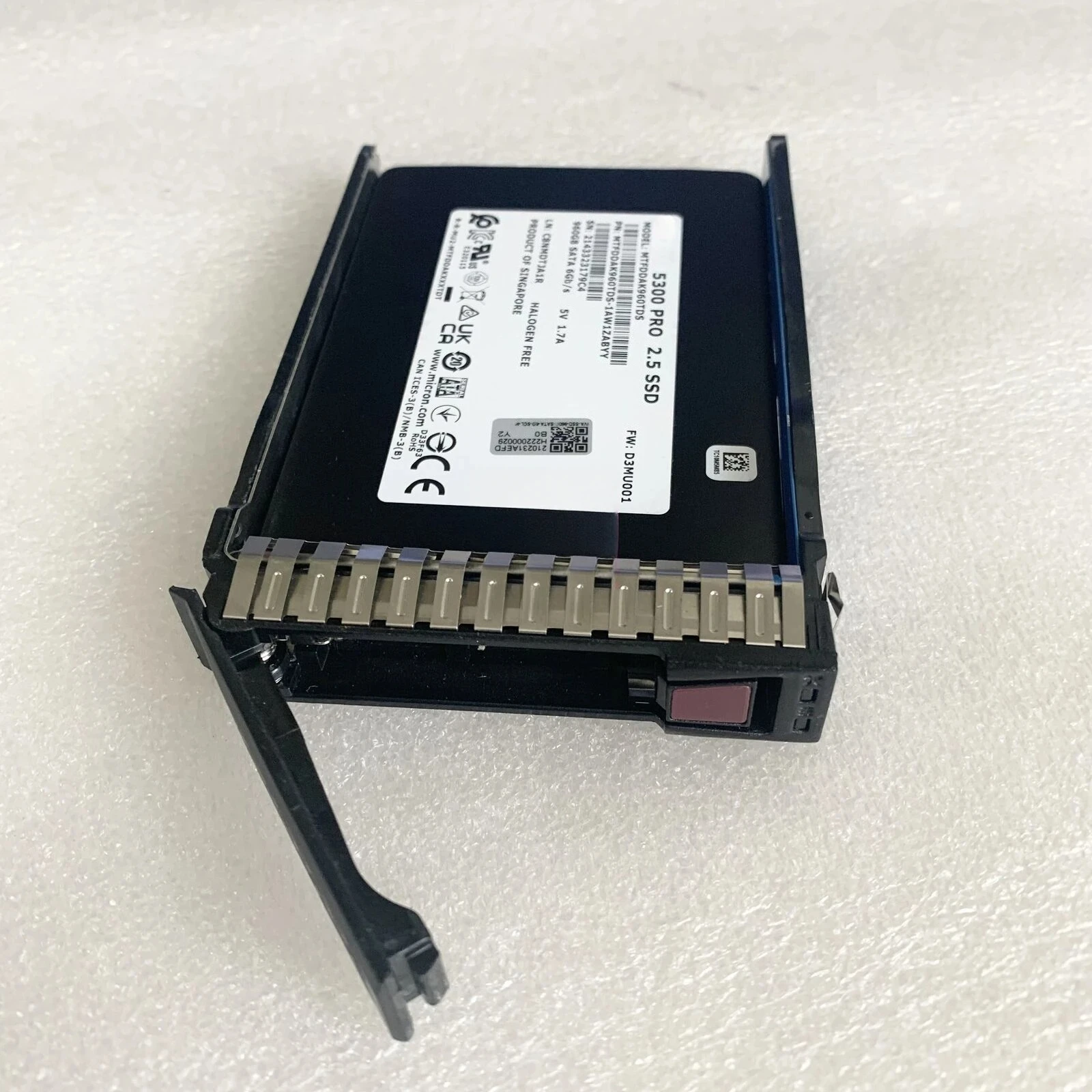 

MTFDDAK960TDS 0231AEFD 0231AH1C 960GB 6G 5300 PRO SSD Read Type Used