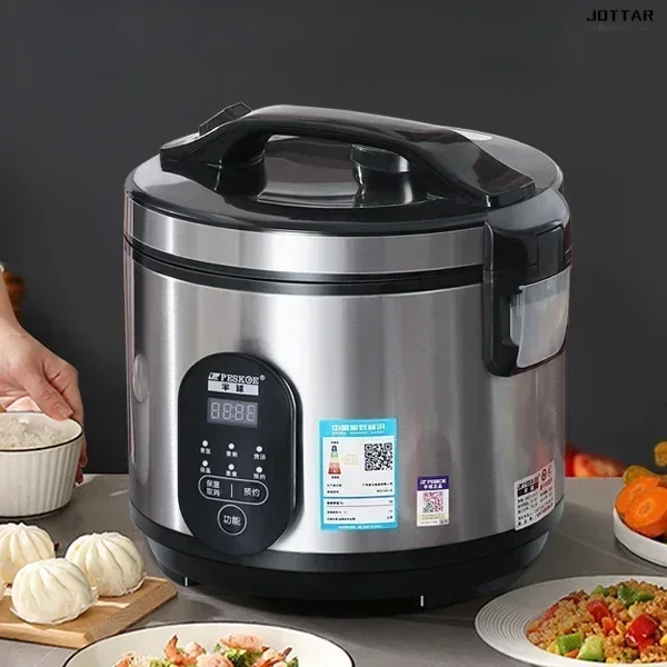 Small stainless steel electric rice cooker for household - intelligent reservation, multifunction. Suitable for 2-3-4-6 people.