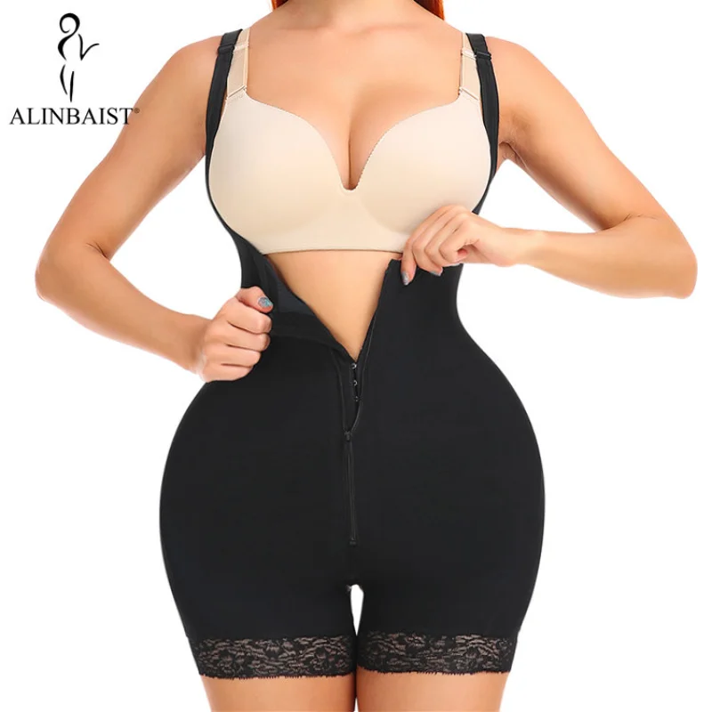 Women\'s Shapewear Bodysuit  Slimming  Butt Lifter Full Body Shaper Bbl Tummy Control Open Crotch Ziper Design Fajas Reductoras