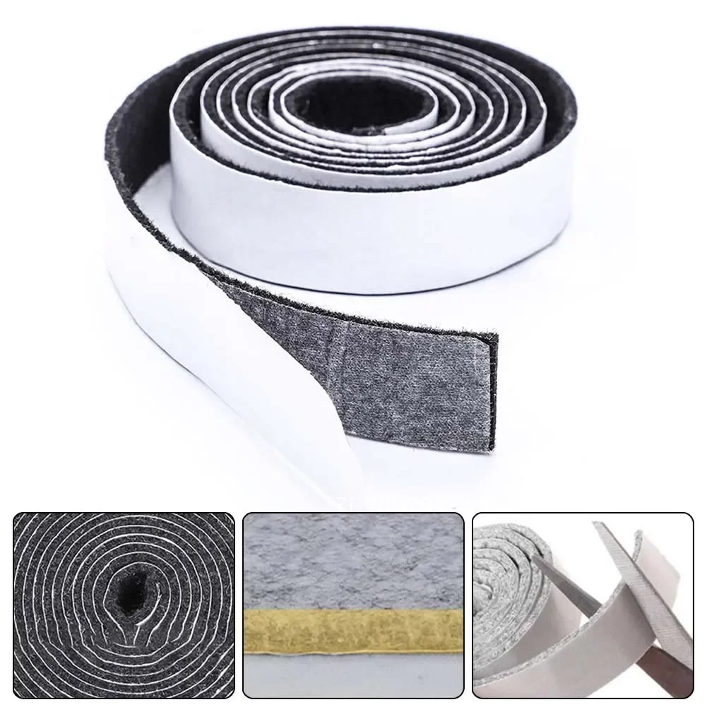 1M 4/3/2cm Felt Strip Self-Adhesives DIY Felt Strips For Hard Surfaces Heavy Furniture Pad Roll Silent Stickers Anti-slip Mat