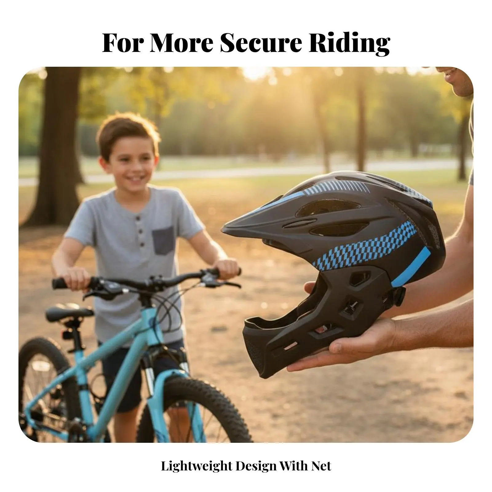 

Kids Full Face Helmet With Safety Glow Child Versatile-Sport Helmet Shock Resistant Shock Absorbing for Young Children