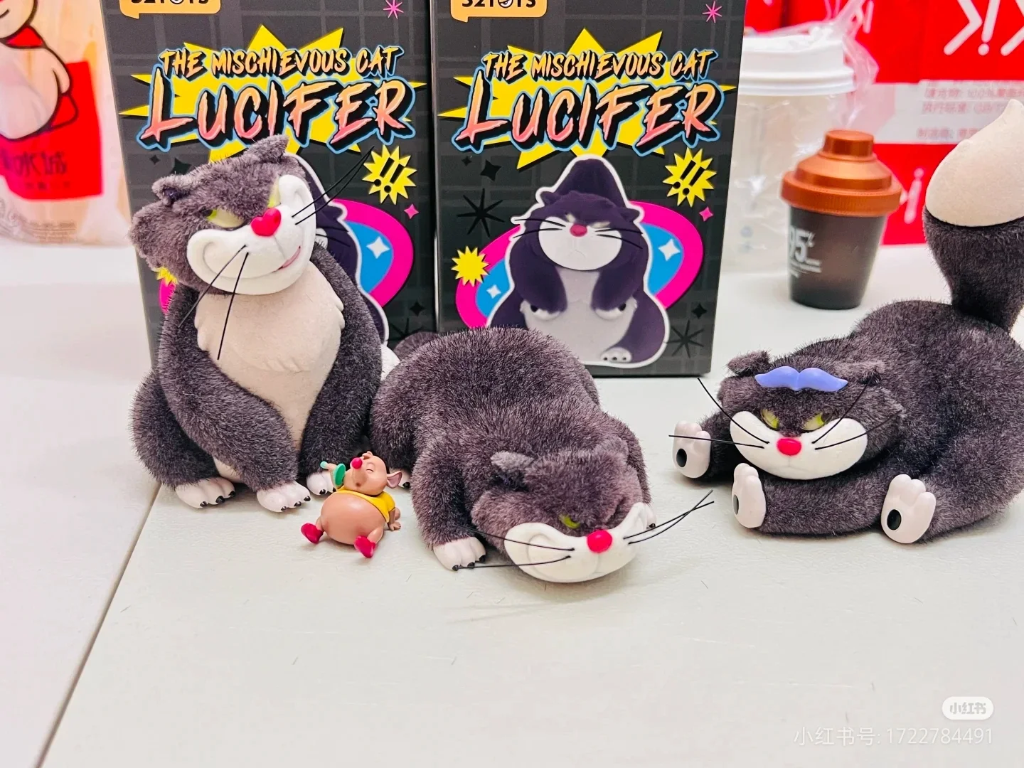 Genuine 52 Toys Disney The Aristocats Anime Figure The Mischievous Cat Lucifer Series Blind Box Lucifer Plush Mystery Box
