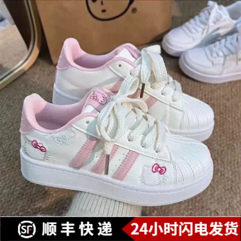 

Sanrio Hello Kitty Women's Shoes Sneaker Spring and Autumn Period Kawaiii Y2K Cartoon Beauty Sneakers Student Platform Shoes