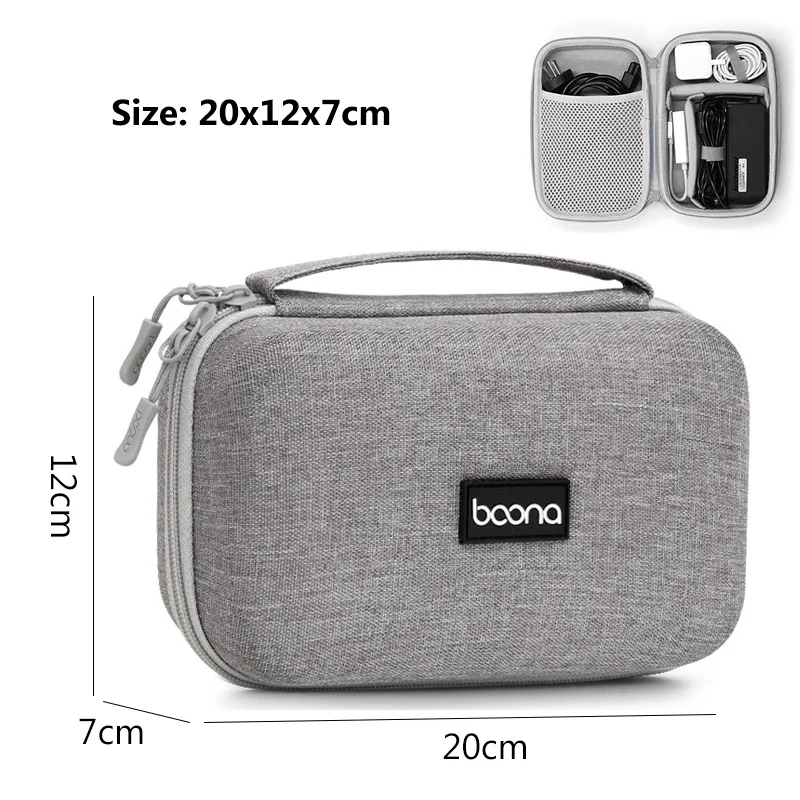 Hard Shell Digital Gadgets Storage Bag for Mac Adapter Mouse Data Cable Earphone HDD Electronics Gadgets Organizer Case