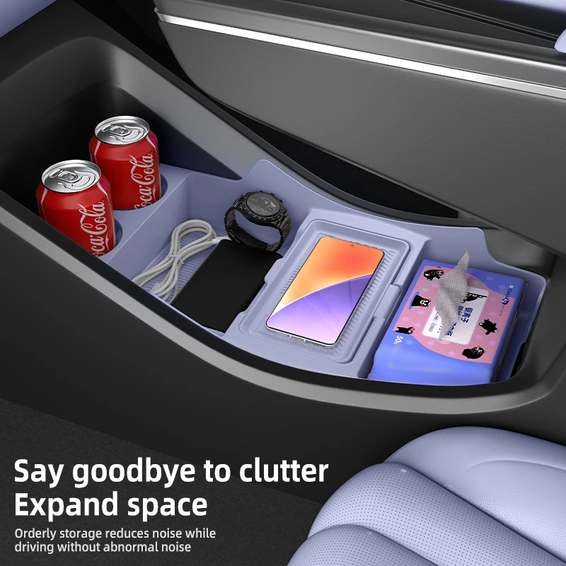 For ARCFOX Alpha T5 Silicone Center Console Below Storage Box Central Control Organizer Mat