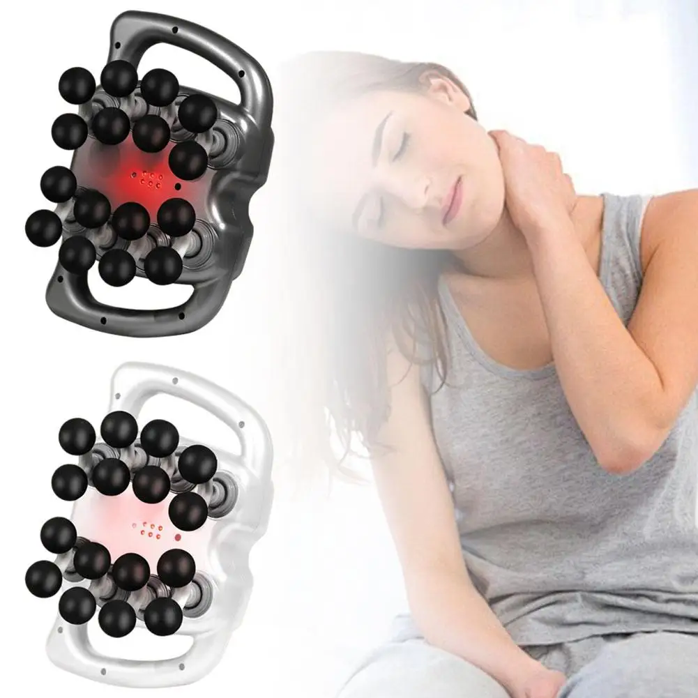 16 رئيس فآسيا بندقية LCD عالية الوضوح عرض الكهربائية الضوء الأحمر قوية الاسترخاء مدلك الظهر الساق الذراع الرقبة الجسم العضلات مدلك #5