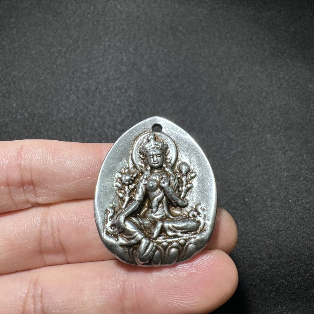 Green Tara Buddha Metal statue 3.5cm pendant