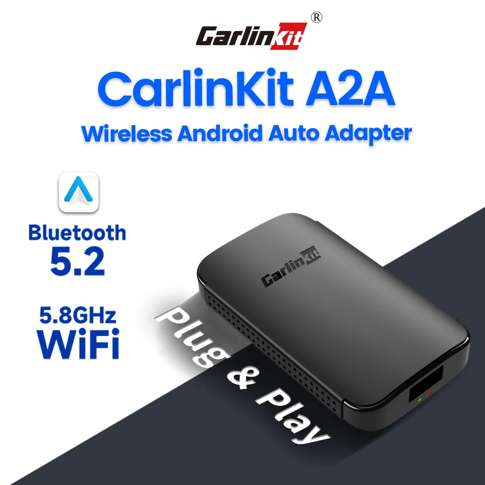 CarlinKit A2A 안드로이드 자동 무선 어댑터, 안드로이드 자동 동글, 폭스바겐 메르세데스 마쓰다 도요타 지프 현대 기아 푸조용 