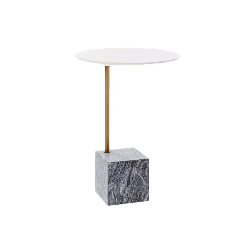 Modern simple Nordic marble edge table coffee designer creative round  model room mobile corner negotiation