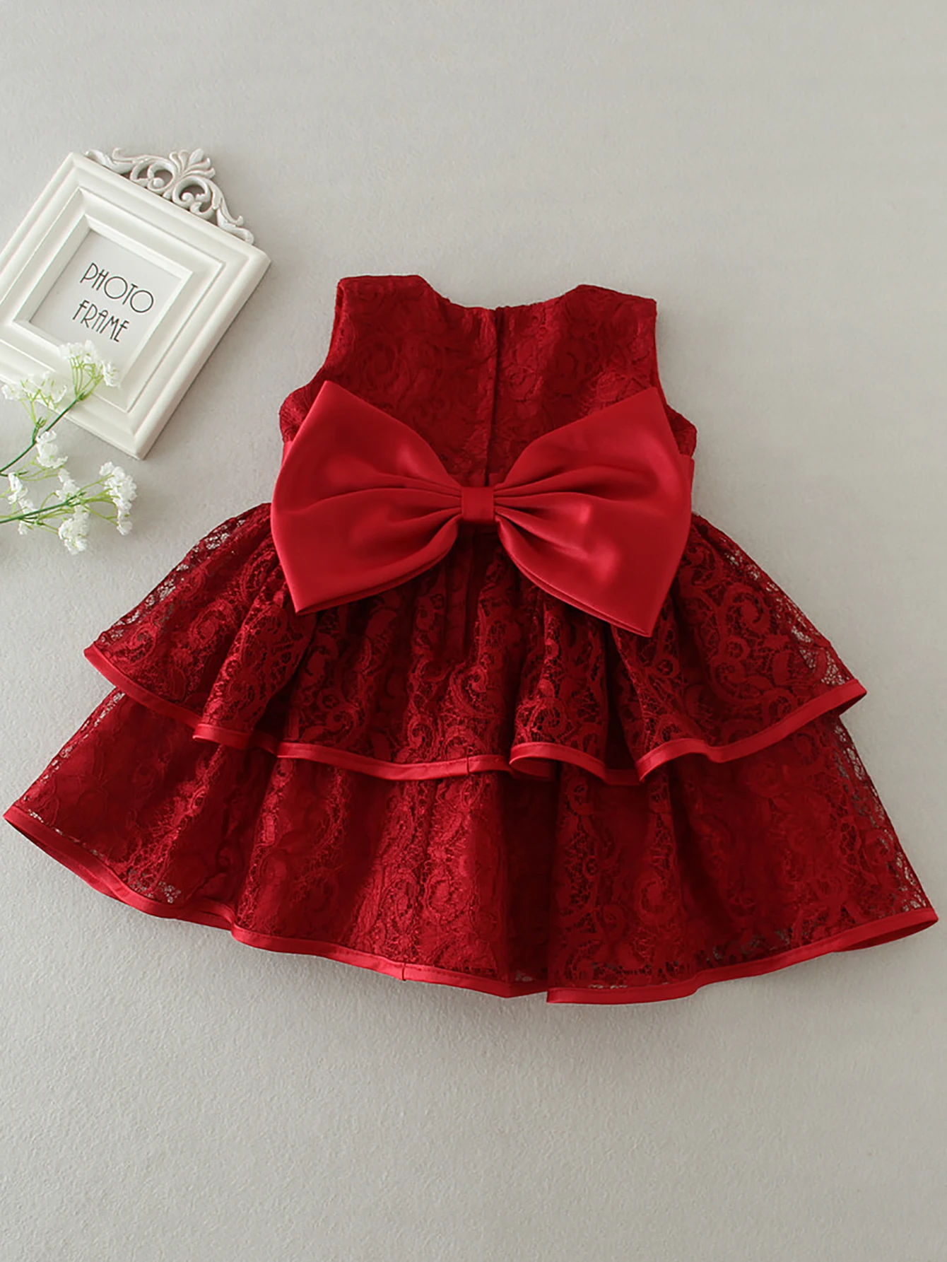 Infant Lace Party Dresses Princess Wedding Birthday Formal Dress for Toddler Children Wedding Dress