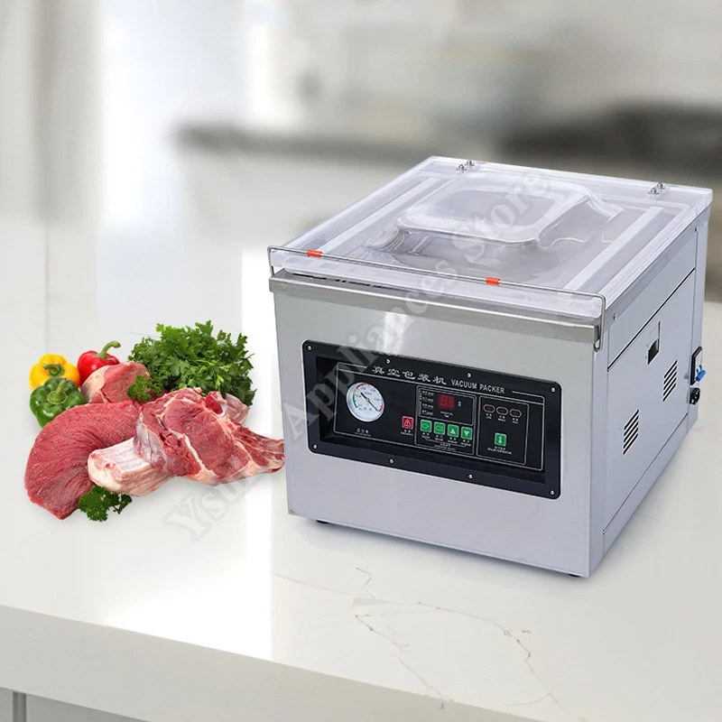 Desktop Vacuum Packaging Machine Commercial Packaging Equipment Fresh-keeping Sealing Machine Dry Wet Vacuum Packaging Machine