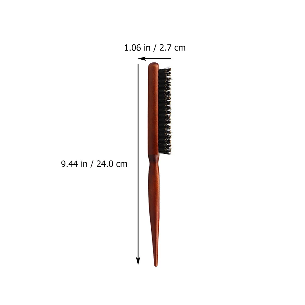 

1Pcs Natural Wooden Bristle Hair Comb Ergonomic Handle Salon Styling Tool Scalp Massager Teasing Brush