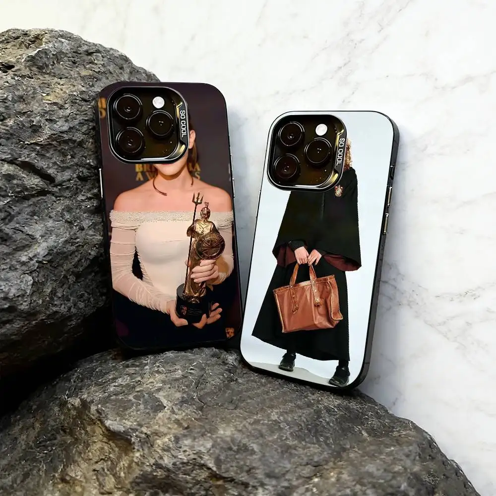 

Emma Watson Phone Case For iPhone 17,16,15,14,13,12,11 Plus,Pro Max,XS,Colorful Silver Phone case Funda Cover