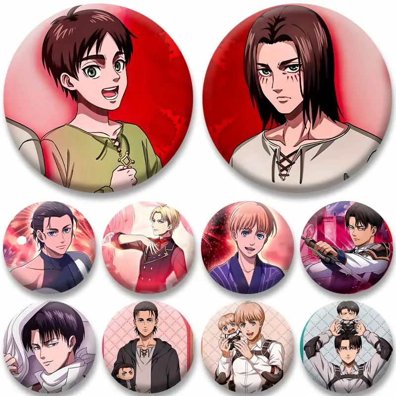 58-мм-аниме-«Атака-Титанов»-круглые-броши-значок-для-косплея-с-героями-мультфильмов-Эрен-Йегер-Леви-Акерман-Армин-Арлерт-эмалированные-булавки-ювелирные-изделия-подарки
