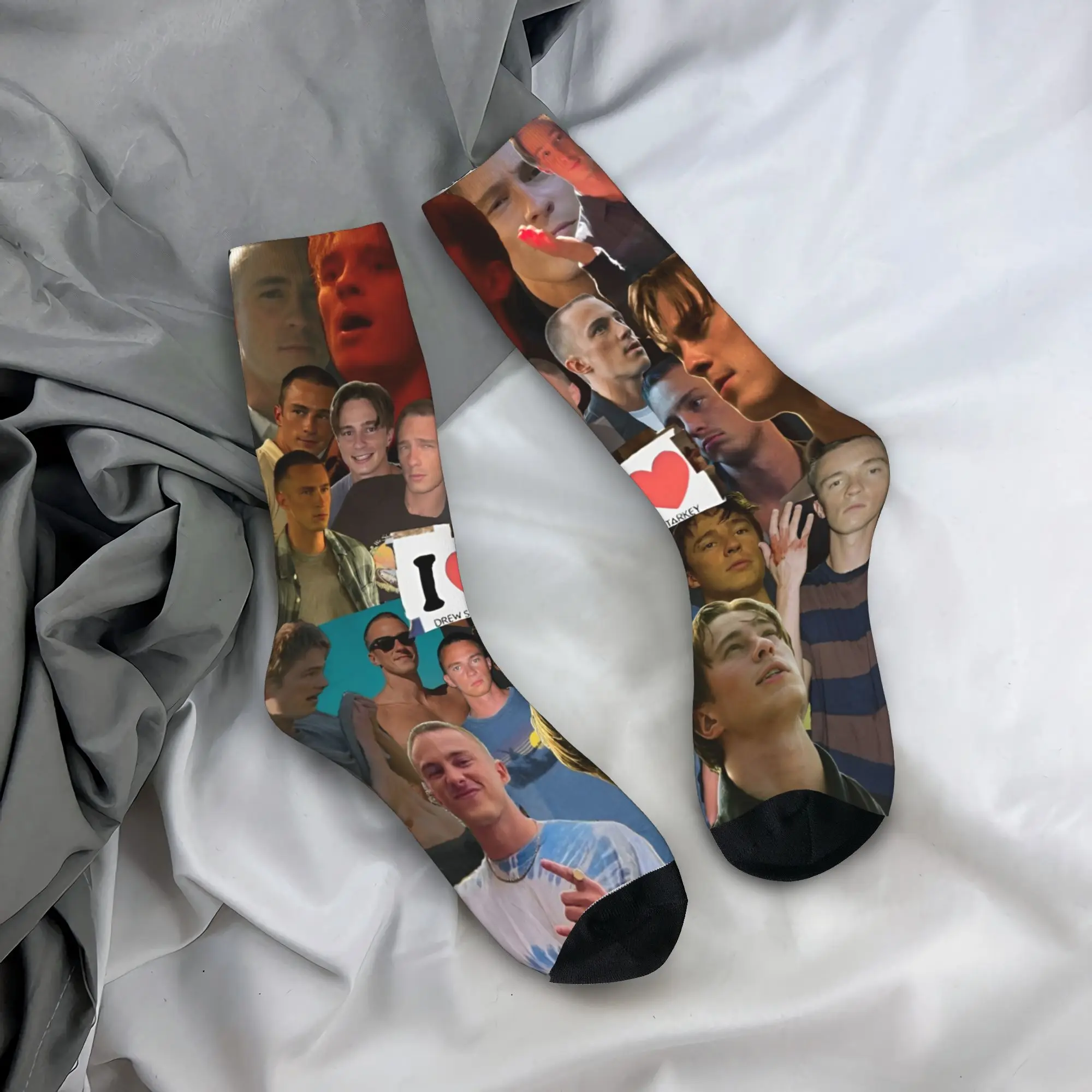 

Rafe Cameron Stockings Men's Drew Starkey Socks Breathable Leisure Socks Winter Outdoor Sports Anti Skid Printed Socks Gift