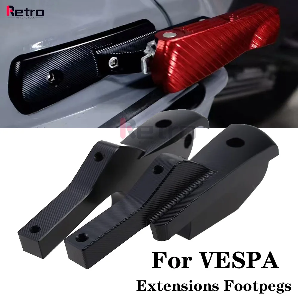 New For VESPA GTS250 GT60 GT GTS GTV 125 200 250 300Motorcycle Accessories GTS300 Rear Passenger Foot Peg Extensions Footpegs