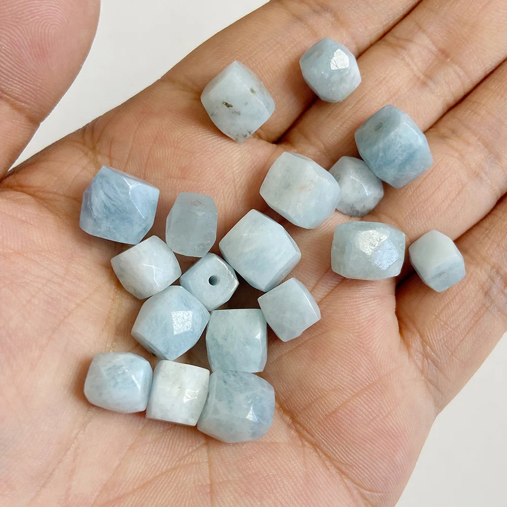 Natural Raw Mineral Stone Beads Square Shape Bead Citrine Quartz Reiki Healing Beads For Jewelry Making DIY Necklace Bracelet