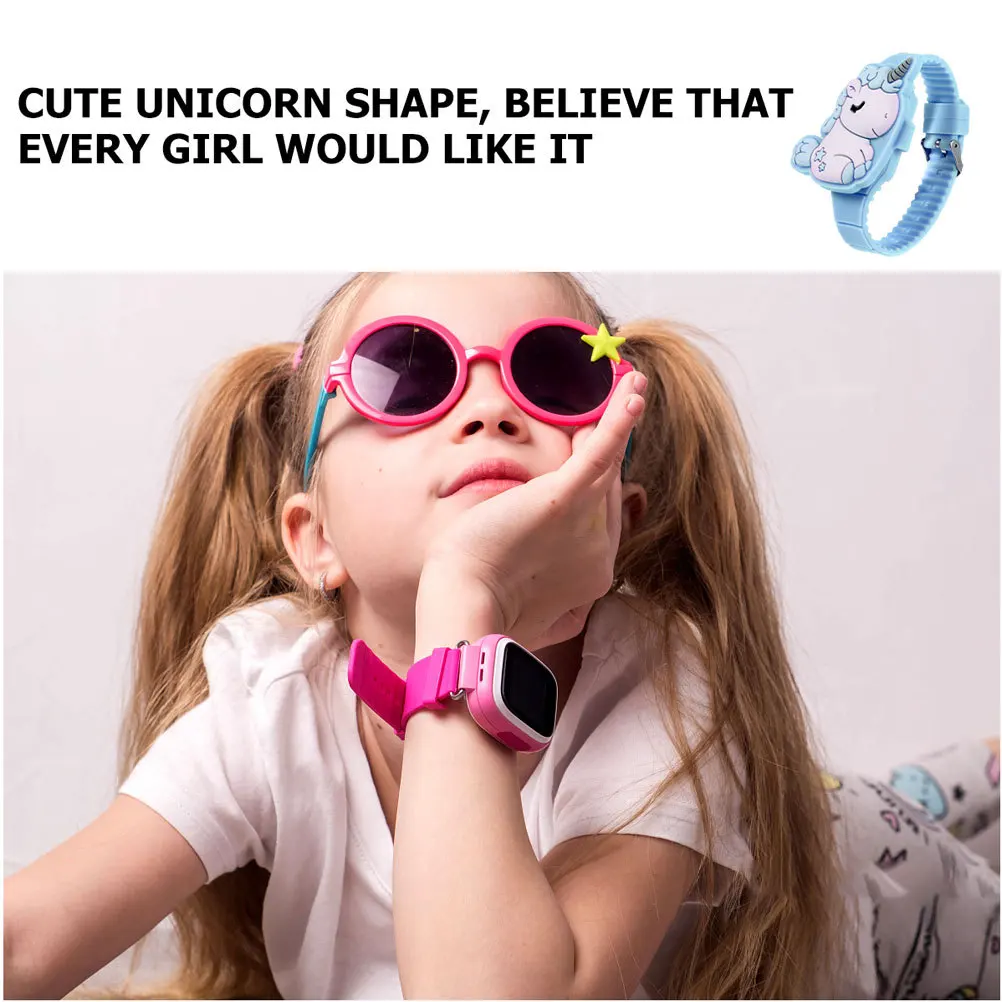 Watch Unicorn Cartoon Silicone Digital LED Touch Screen Clamshell Design Watch Best Gift for