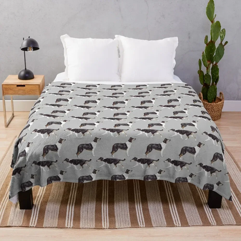 

Smooth Collie Repeat Pattern Throw Blanket Summer Plush Luxury Designer Blankets