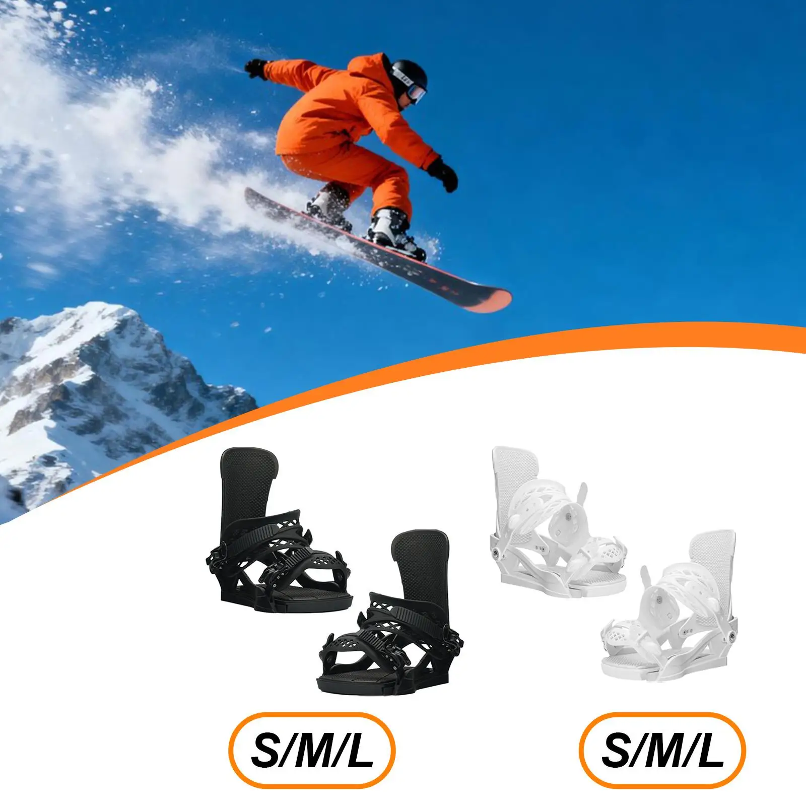 

Snowboard Gear Bindings with Pad Grip for Adult Snow Accessories Winter Sports Easy Install
