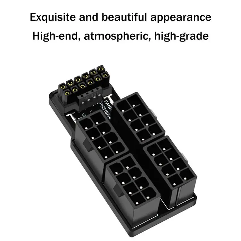 AS95 4x8Pin to 12VHPWR 12+4P 600W 180 Degree Power Adapter for RTX 4080 4090 for Graphics Card ATX3.0 Silver