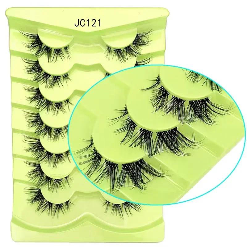 

20/50/100pcs New Clear Band Lashes Natural Long 3D Wispy Mink Eyelashes Lightweight Invisible Fluffy Eye Lashes Fake Eyelashes