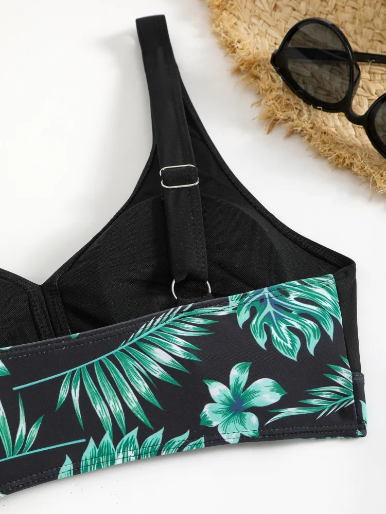 Bikini Women Swimsuit 2025 New Print Sling Bikinis Set Sexy Drawstring Swimwear Summer High Waist Shorts Beachwear Bathing Suit