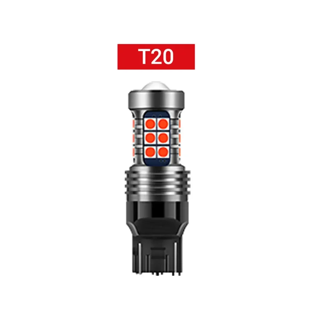 1pcs Red 1157/T20/1156 LED Strobe 5 Times Stop Bulbs Tail Blinking Light Turn Signal Lamp 27SMD Brake Light Driving Light - Image 4