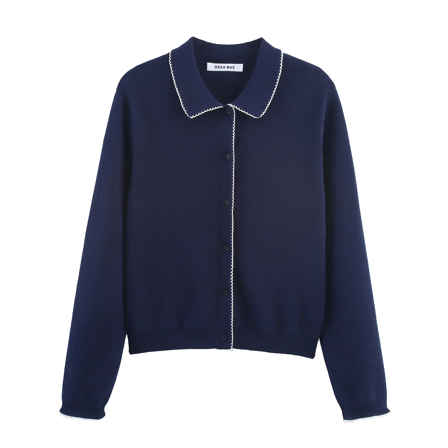 

Европейский и американский стиль, осень 202, новый стиль, однобортный вязаный свитер с лацканами, женский модный универсальный свитер ja