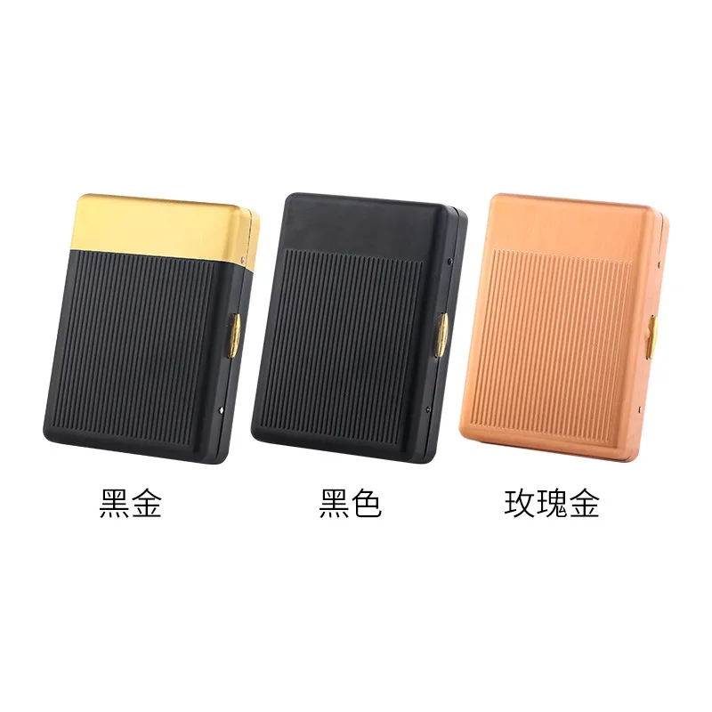 Metal Cigarette Case 1cm, European American Style, Portable Cigar Holder with Non‑slip Sticker