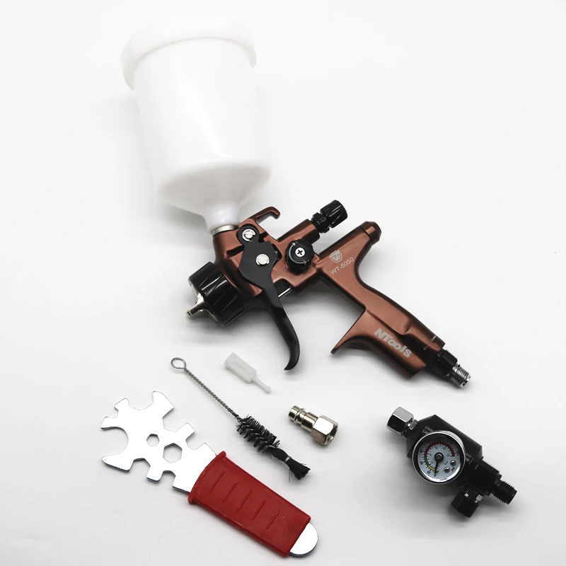 New5000B LVLP WT5050 Spray Gun 1.3mm High Quality Stainless Steel Nozzle Professional Sprayer Paint Airbrush For Car Painting