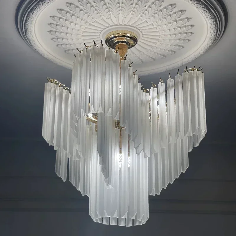 Vintage Glass Pendant Lighting LED Home Decor Taper Ceiling Lamps Indoor Classical Luxury Hanging Chandeliers for Living Room
