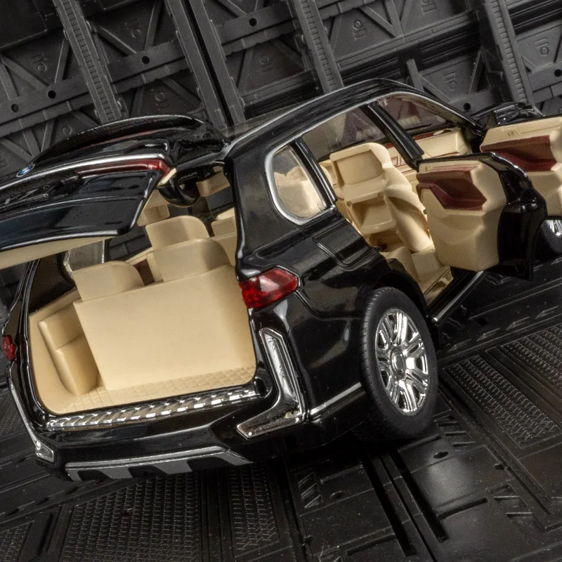 1:24 BMW X7 coche en miniatura de aleación ciudad SUV vehículo todoterreno puerta y capó del motor maletero se puede abrir detalles ricos, mano de obra fina