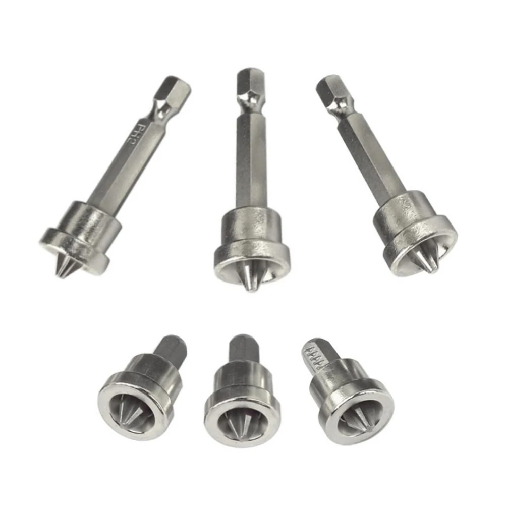 3x Punta per cacciavite per cartongesso Posizionamento magnetico Punta per cacciavite Testa per lavorazione del legno Vite con codolo esagonale 25/50mm 6,35mm/1/4" Esagono