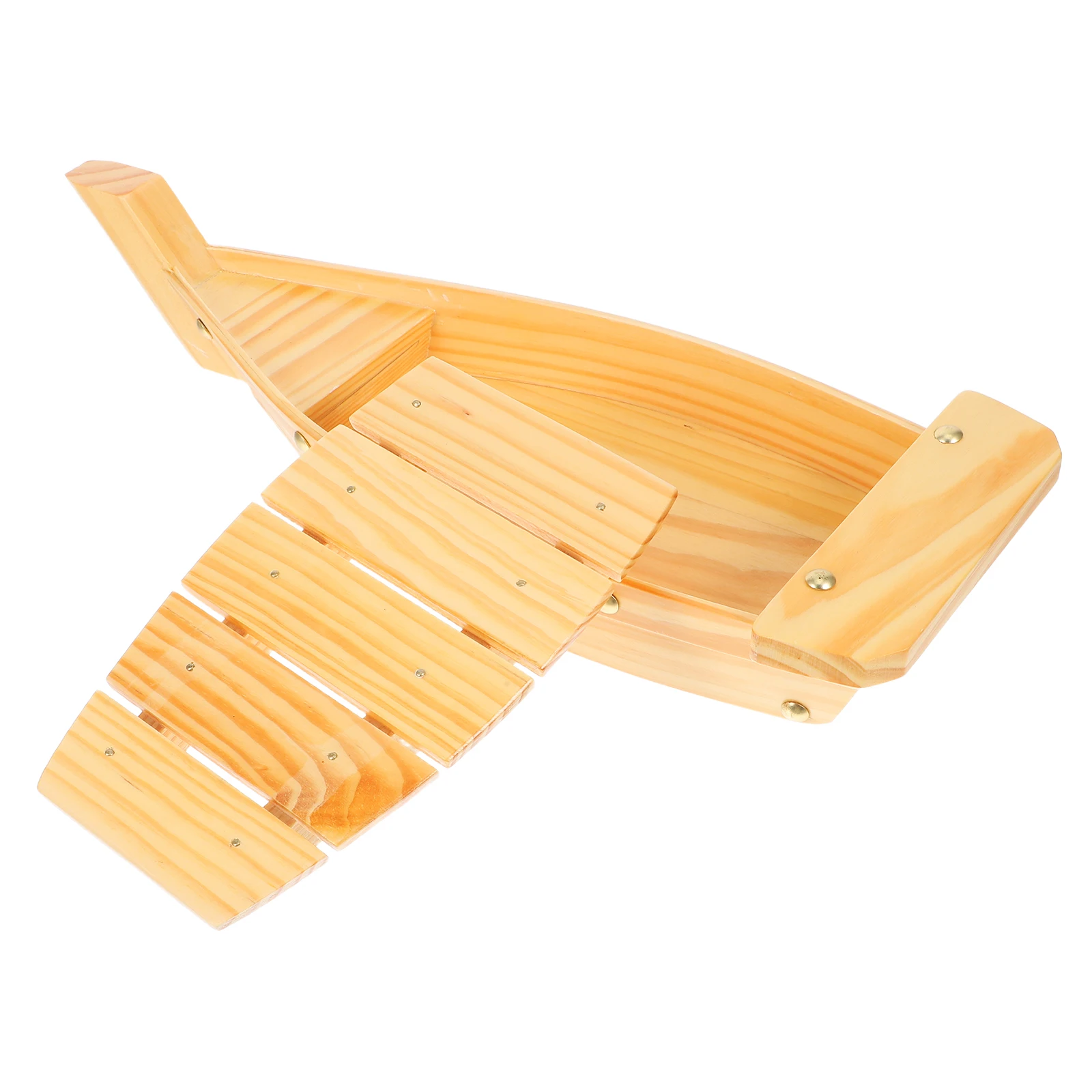 

Wooden Sushi Plate Boat Shaped Dish Japanese Style Snack Tray Practical Premium Material Storage Cake Tableware
